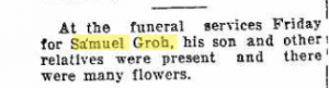 Sam's Burial Announcement