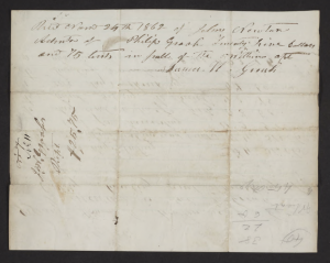1861 Receipt for James W Grow Back